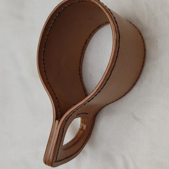 Leather Mason jar handle HANDMADE Horween leather - Picture 3 of 6